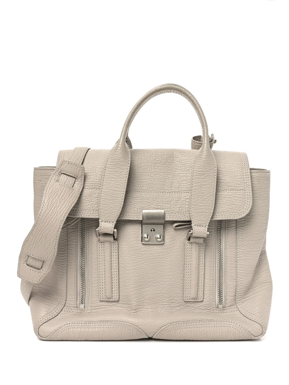 New 3.1 Phillip Lim Textured Calfskin Medium Pashli Satchel Feather Bag